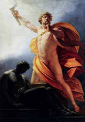 Prometheus Brings Fire by Heinrich Friedrich Füger.